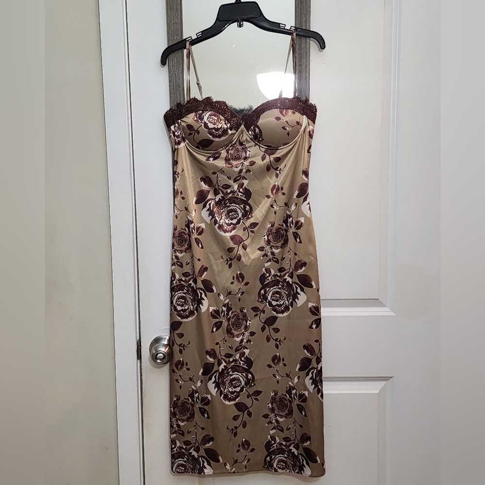 Floral Satin Dress